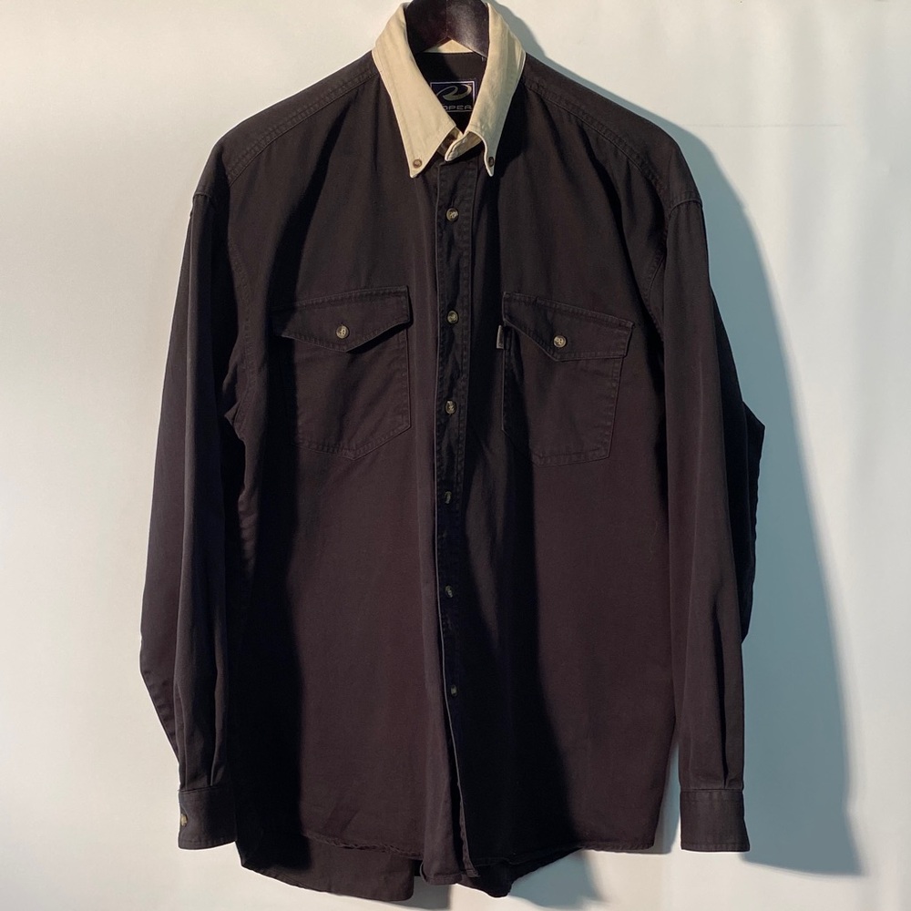 Roper Black and Cream Casual Button Down Shirt